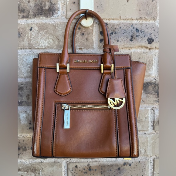 Michael Kors Handbags - Michael Kors Collette Women’s  Brown Leather Tote Handbag